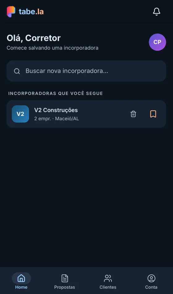Home do corretor
